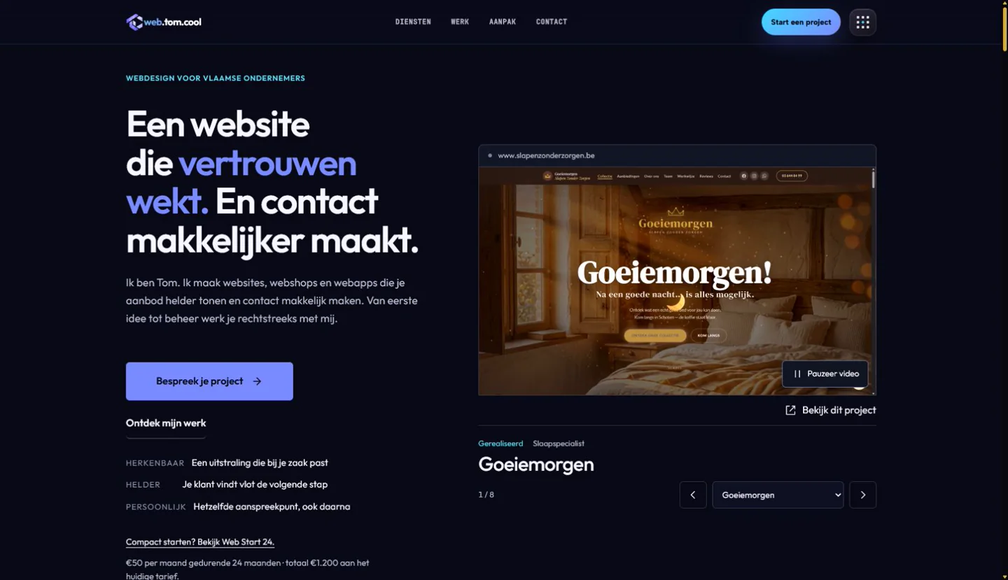 web.tom.cool — Eigen Web-dienst